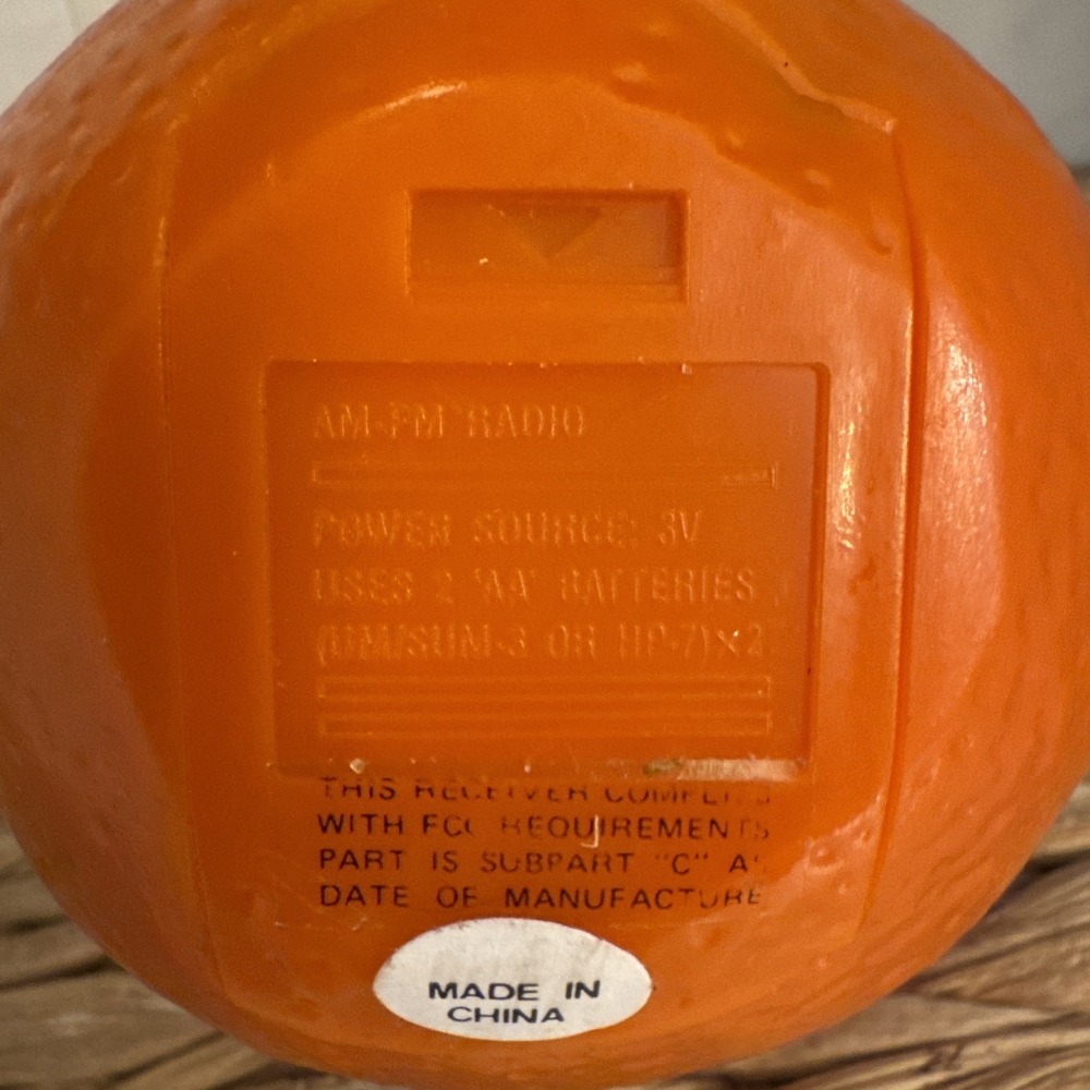 Vintage Tropicana Pure Premium ORANGE AM/FM Radio Straw New Open Box NOS Promo - Picture 6 of 7